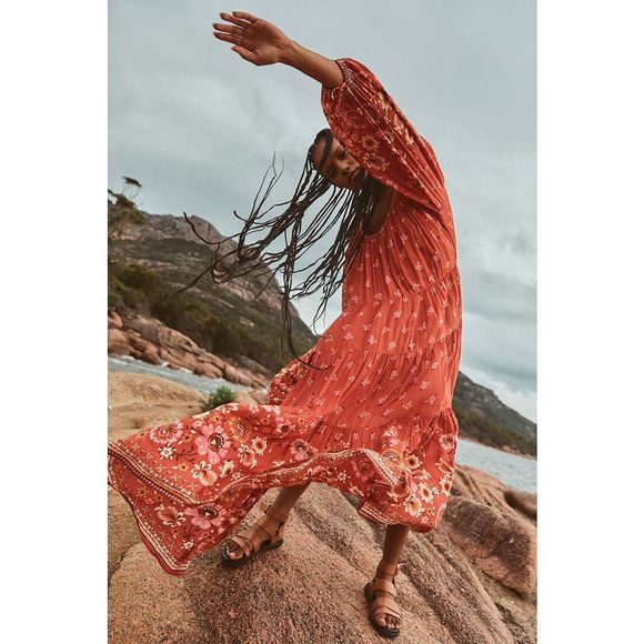 Spell Red Floral Maxi Dress - Picture 2 of 8